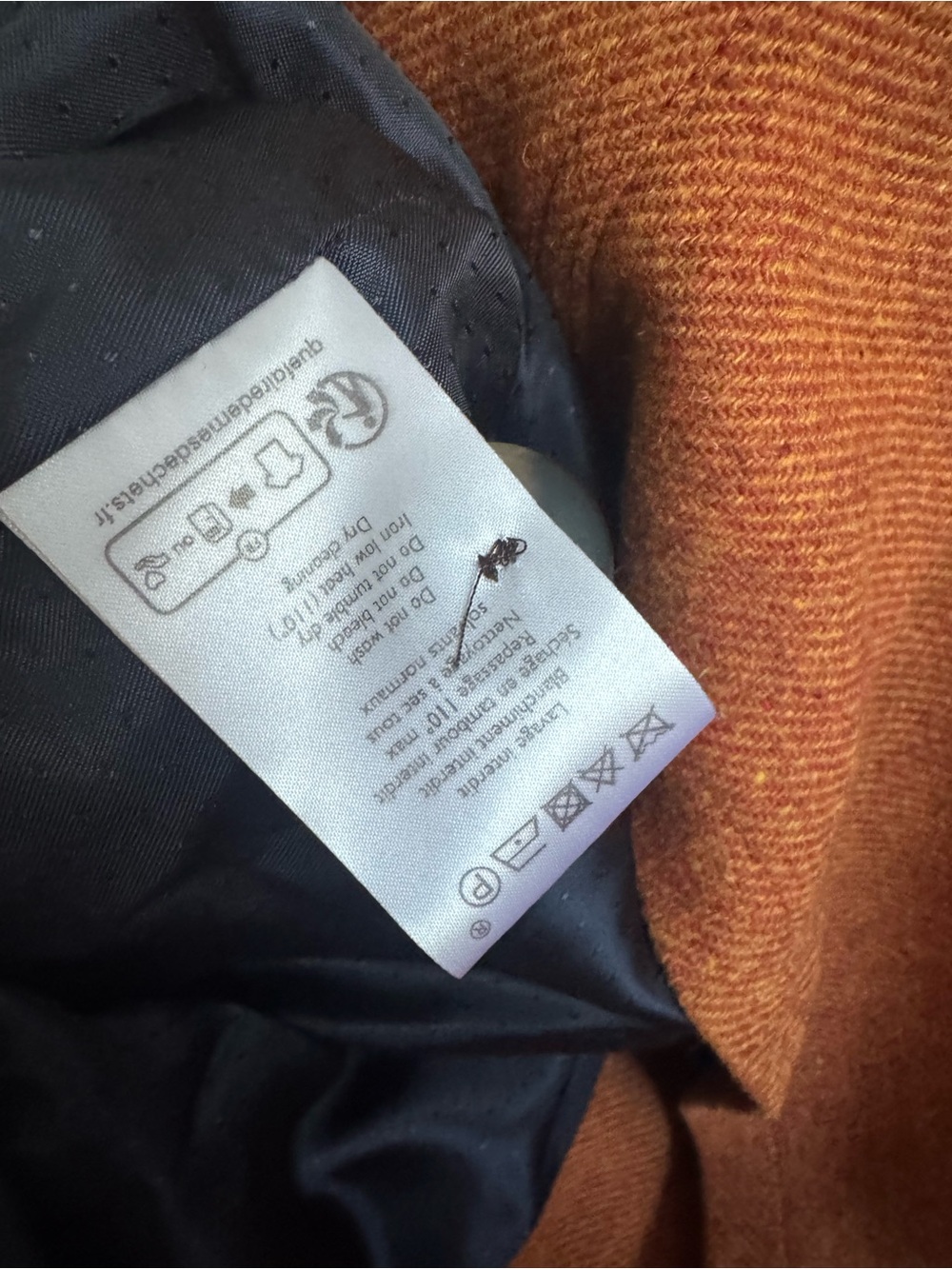 Sézane Will Oversized Wool Jacket in Tomette Orange size XXL - Picture 6 of 7
